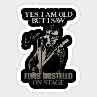 Elvis Costello /// Retro Design Sticker